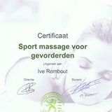 Certificaat Sportmassage gevorderden